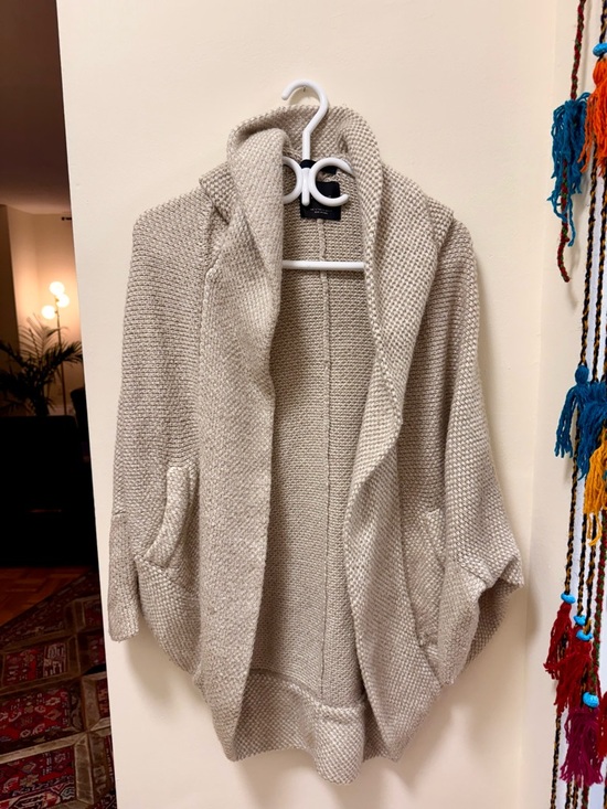 Zara Sweaters - Zara Cozy Open-Front Shawl Collar Cardigan Sweater - Beige